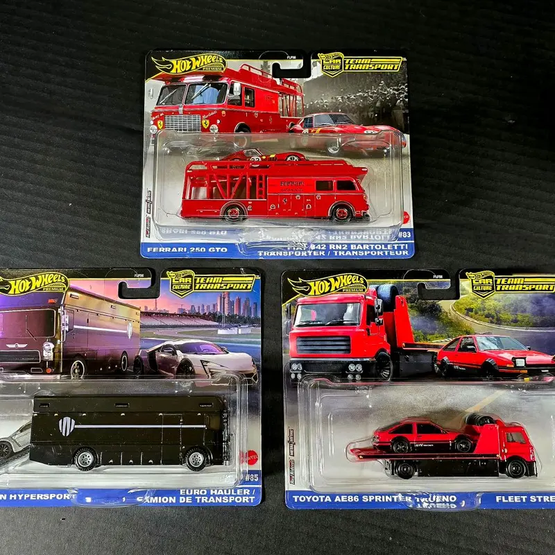 Hot Wheels 1:64 Team Transport 2025 H Case Assortment 3 Cars Set