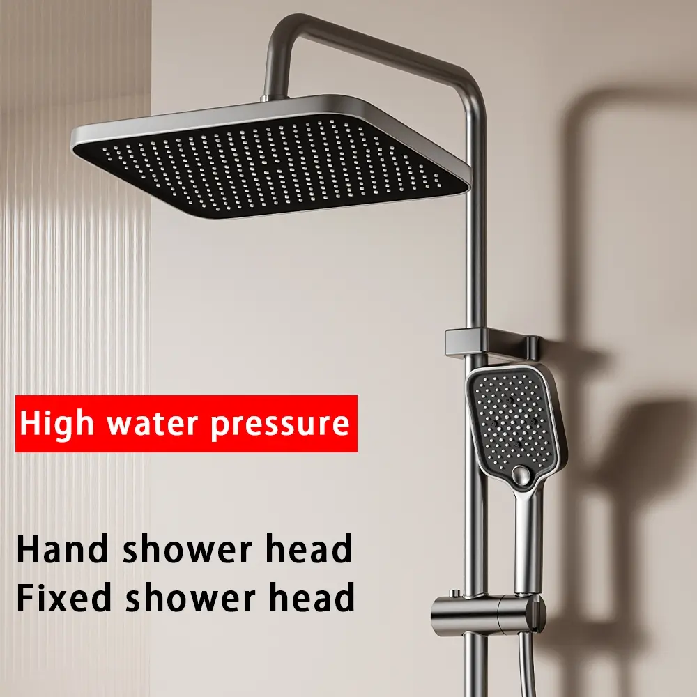 Shower Head Set, Handheld Fixed Shower Spray, High Pressure Large Flow, Bathroom Accessories, Durable & Easy Installation, Shower Fixtures, Powerful Shower Heads High Pressure