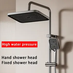 Shower Head Set, Handheld Fixed Shower Spray, High Pressure Large Flow, Bathroom Accessories, Durable & Easy Installation, High Pressure Showerhead, Shower Head Ensemble