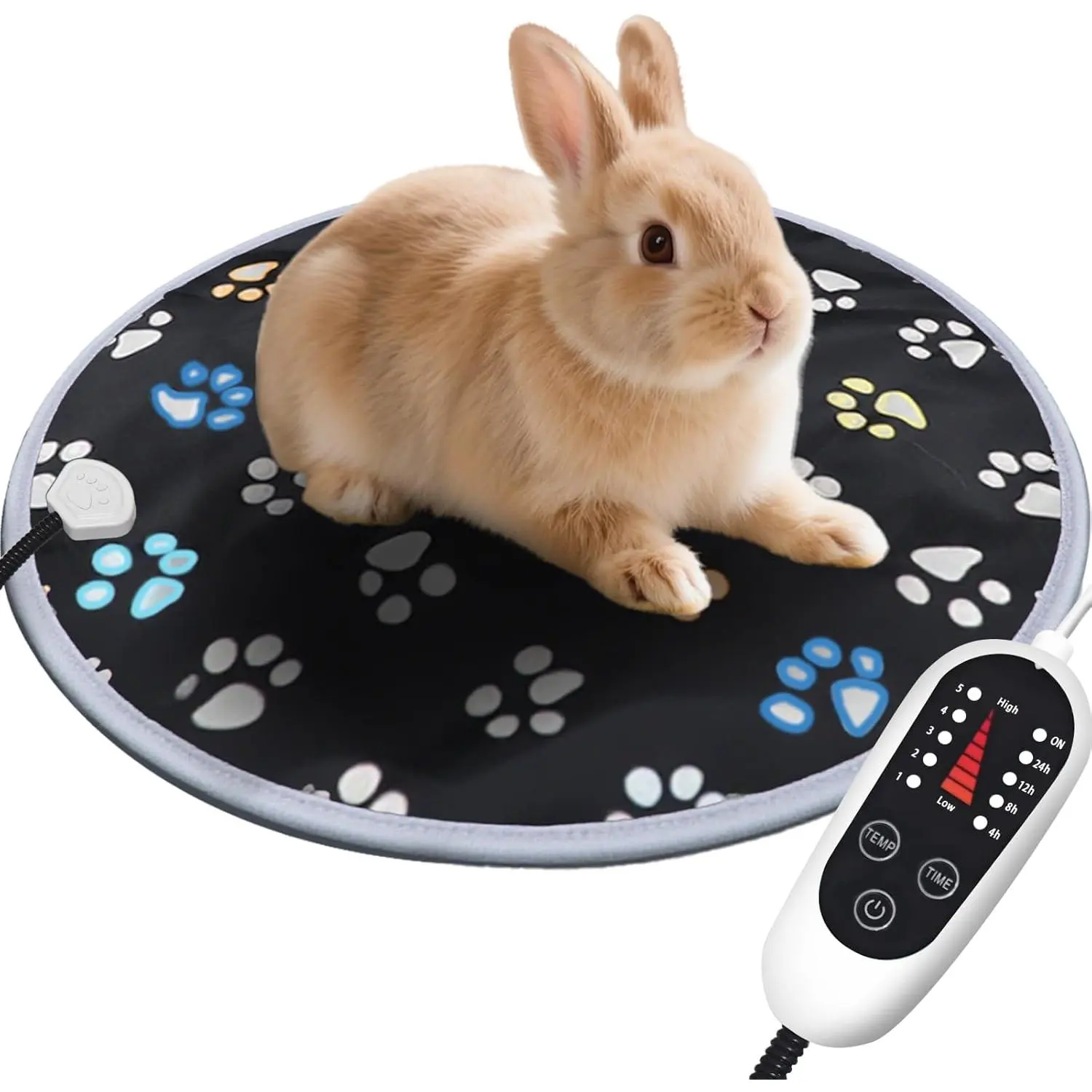 furrybaby Pet Heating Pad, Waterproof Dog Heating Pad Mat for Cat with Durable Anti-Bite Tube Indoor for Puppies Dogs Cats (Temp Adjustable)