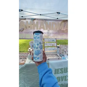 SEA SHELL CUP - COASTAL TUMBLER Drinkware Dishwasher safe Washable Reusable Portable Water Bottles