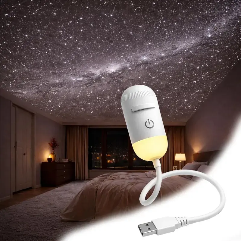 2-in-1 Galaxy Projector Night Light, Galaxy Star Projector Starry Projector Light, Galaxy Dual-Mode Night Light, Galaxy Projector USB (1 Light+3 Pcs)