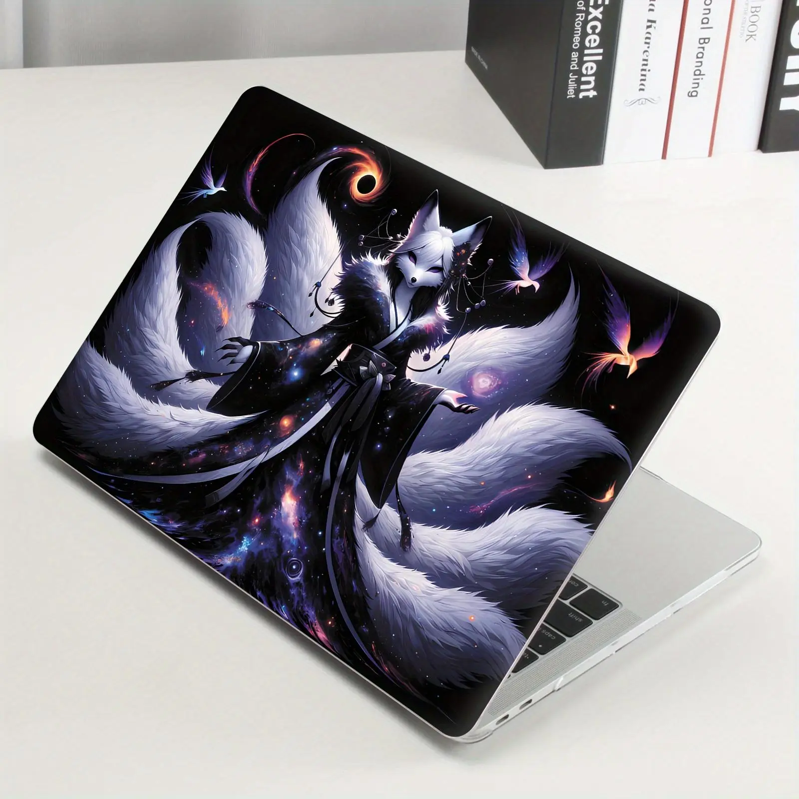 Fox Pattern Laptop Sticker, Self Adhesive Removable Laptop Decal, Laptop Decorative Sticker for 12-15.6 Inch Laptop