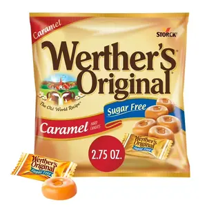 WERTHER’S ORIGINAL Sugar-Free Caramel Hard Candies – Classic Butter Cream Flavor, 2.75 oz Bag