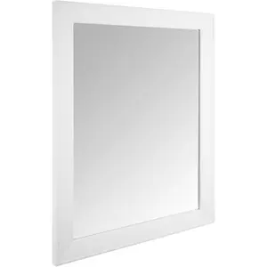 Rectangular wall mirror 16 x 20 framed mirror for bathroom bedroom entryway living room white
