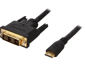 StarTech.com HDCDVIMM1M 3.3 ft. Black Mini HDMI (19 pin) to DVI-D (19 pin) Cable Male to Male