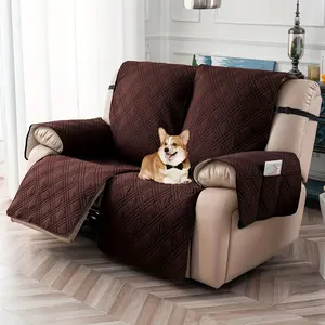 Waterproof Loveseat Recliner Cover, Slip-resistant Separated Lounge Sofa Cover, Couch Cover with Elastic Belt, Furniture Protector For Living Room