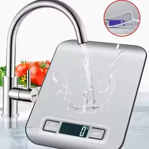 Precision Digital Kitchen Scale – 5kg/1g LED Display with Stainless Steel Panel