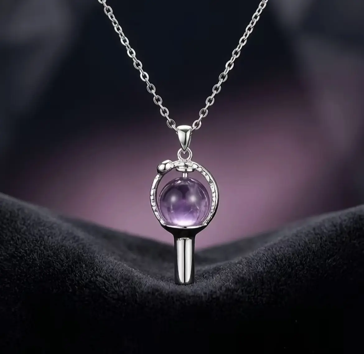 CELIKY US Aesthetic KPop Light Stick Clavicular Necklace - Culturally-Inspired Silver Plated Minimalist Choker, Fandom Accessory Gift for Her (Necklace Only, Box Not Included), Clavicular Necklaces, Culturally-Inspired Necklaces A.R.M.Y