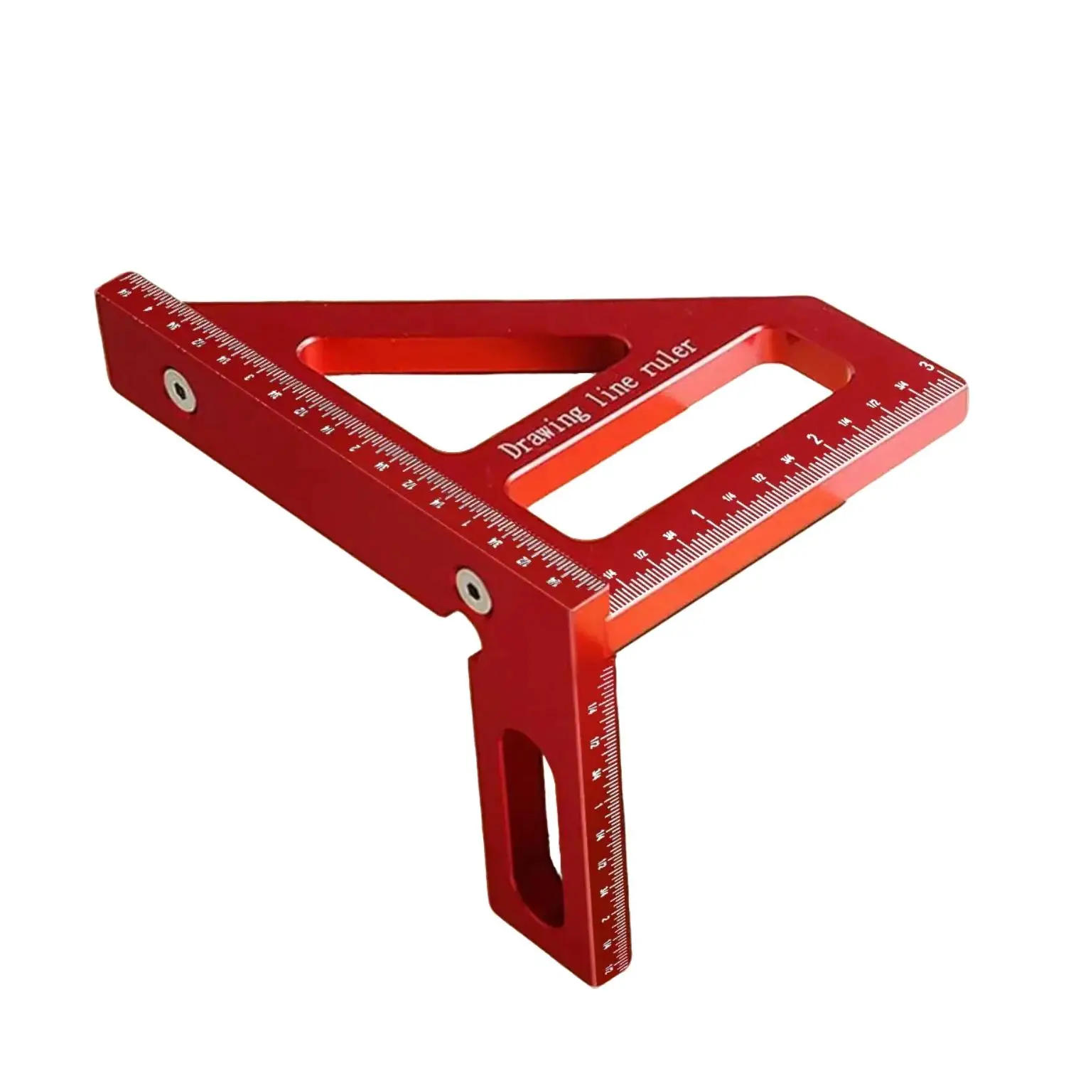 3D Multi-Angle Aluminum Alloy Woodworking Square Protractor, 45/90-Degree Industrial Measuring Ruler, Drawing Line Ruler, High Precision Layout Measur