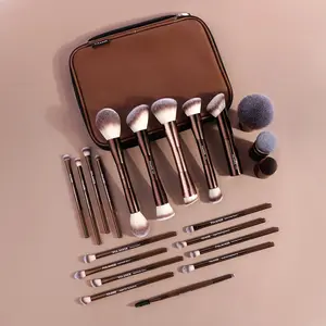 Maange 21-Piece Makeup Tool Set, 20 Professional Face Brush Kit with Brush Case, Foundation, Eyeshadow, Blush, Loose Powder Brushes, Soft Makeup Brushes