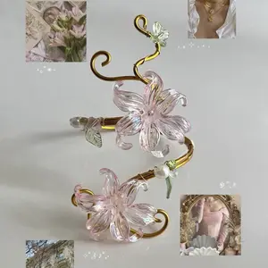 Cottagecore Golden Hour Arm Cuff – Handmade Vintage Style Aesthetic Jewelry