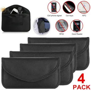 4 Pack Faraday Bag Cell Phone Wallet Blocker Radiation Signal Shielding Case US