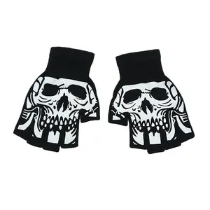 Skulls Fingerless Gloves