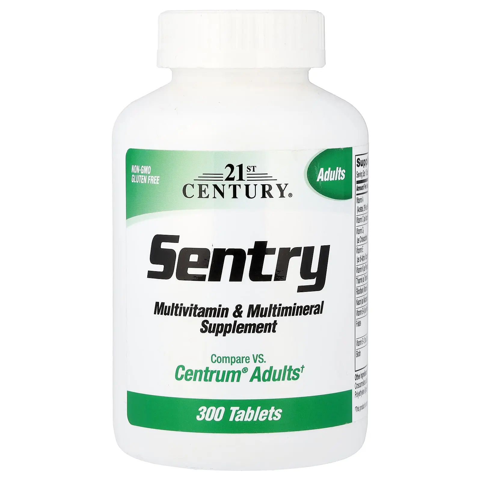 21st Century Sentry, Adults Multivitamin & Multimineral Supplement, 300 Tablets