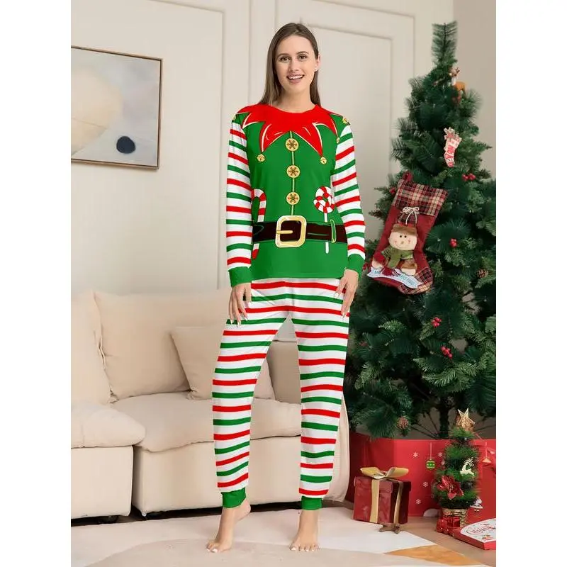 Couple Christmas home set with round neck design, single set for men or women, perfect for autumn and winter, casual style, medium elasticity fabric, regular suitable, Christmas pajamas/playful print, Christmas pajamas for Christmas family, Christmas set Couple Christmas home set with round neck design, single set for men or women, perfect for autumn and winter, casual style, medium elasticity fabric, regular suitable, Christmas pajamas/playful print, Christmas pajamas for Christmas family, Christmas set