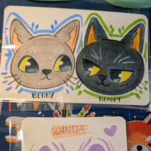 Hand Painted Pet Portraits [Message Artist with Photos] - Created with Sturdy Watercolor Paper, Alcohol Markers, Prismacolor Pencils, and Acrylic Paint