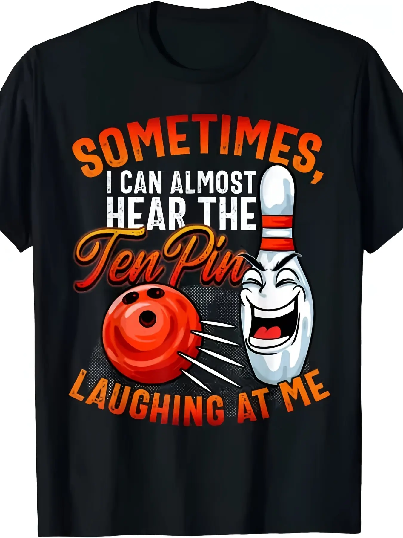 Exclusive Humorous Bowling T-Shirt _ Tenpin Bowler unisex soft cotton short sleeve t shirt, vintage graphic casual tee for men women teens, perfect birthday holiday gift for camping travel gym daily street casual wear