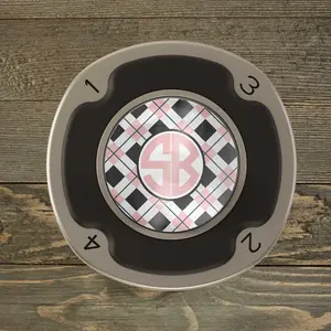 Personalized PitchFix MultiMarker Tool | Custom Ball Markers | Golf Gifts | Blush Argyle