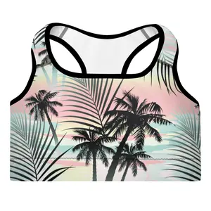 Padded Swim Bra Sports Bra - Island Escape -Sale