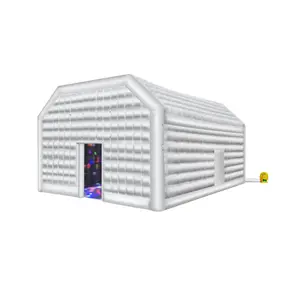 fathersdaygift VEVOR Inflatable Nightclub, 26.2x 19.7x 13.1 Ft, Blow up Party Tent with 1100W Blower, Large Inflatable Night Club Tent for Adults, Easy Setup Inflatable House Air Cube for Wedding Birthday White