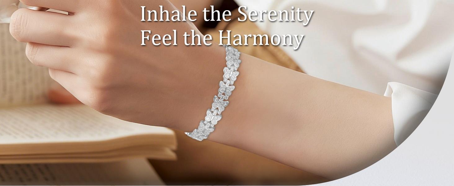 Dainty Silver Butterfly Link Bracelet | Adjustable Hypoallergenic Cuff | Meaningful Gift for Mom, Girlfriend & Bestie