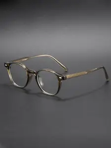 Vintage Tr90 Frame Glasses, Anti-Blue Light Design, Unisex Casual Style, Ideal for Cycling & Music Festivals, All Season Wear