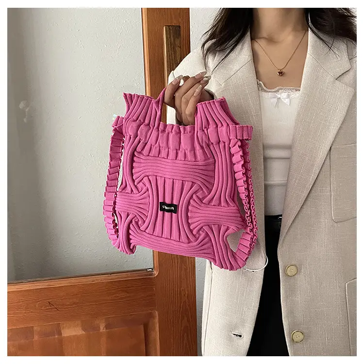 Casual Multifunctional Handbag in Korean Style,  Solid Color Wrinkled Design Backpack ,Perfect for Vacations, Everyday Casual Outings, Coffee Breaks, And Tea Time.