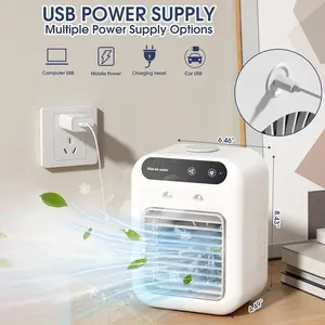 Mini Air Cooler – Rapid Cooling Spray Mist, 500ml Large Tank, 2-Speed Fan, Ultra-Quiet NASA-Inspired Design, Adjustable 15° Grille & 10H Continuous Mist – Your Desktop Summer Breeze Companion