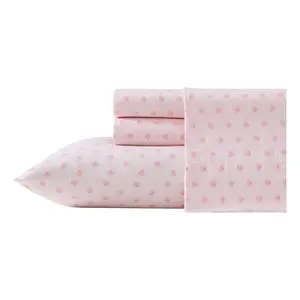 Laura Ashley Scallop Dollop Pink Twin Sheet Set