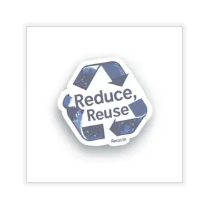 Sustainable "Reduce, Reuse, Recycle" Kiss-Cut Stickers - USA Made - Kiss-Cut Stickers