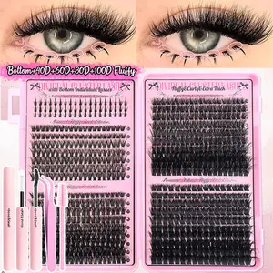 DIY Lash Clusters Kit,individual Lashes,Eyelash Clusyers Lashes Kit,Random Delivery,Beginner Friengly Diy Set, Bottom&Thick&Dense&Mixed 30D-100D(9-16mm), Perfect for any occasion, Gifts for women