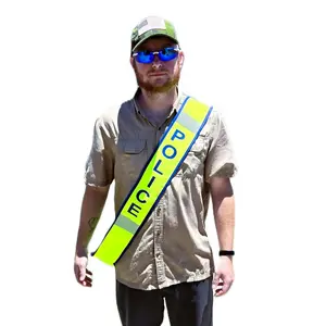 Ameri-Viz High Visibility Sash, Reflective Safety Best, Neon Yellow