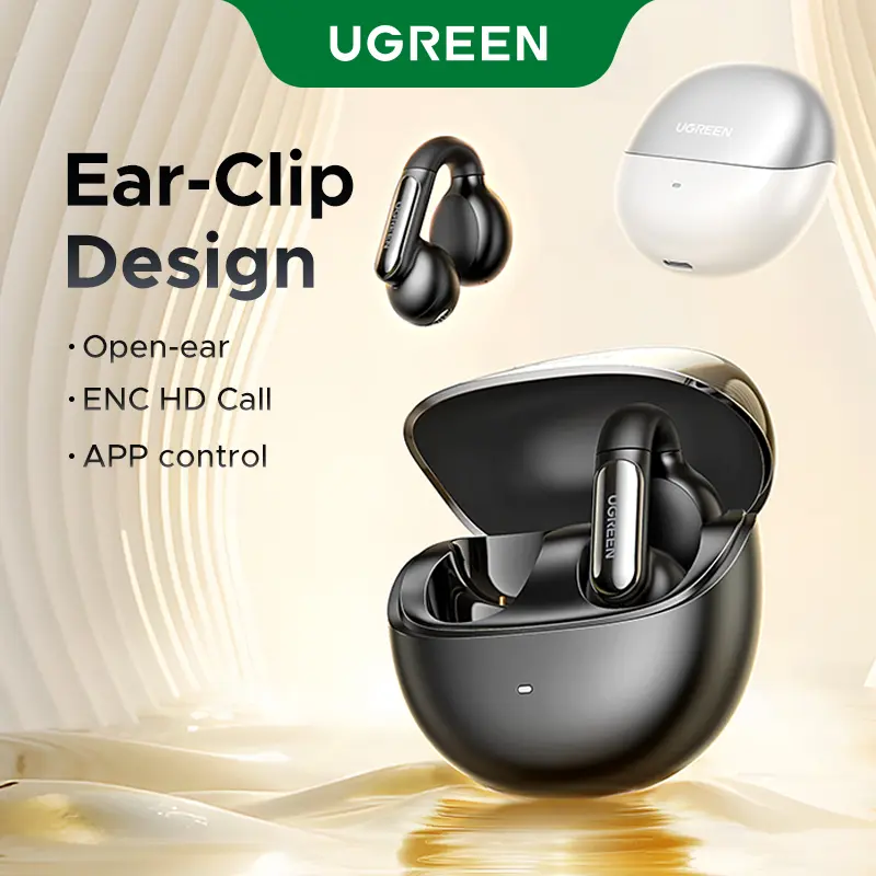 [LIVE ONLY]UGREEN S5 Open Ear Wireless Headphones Bluetooth 5.4, Fast Charging for 24 Hours Playtime, Compatible with iPhone Android and Bluetooth Devices,Suitable for Running summerwins