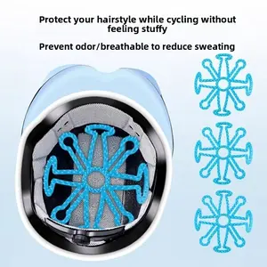 Helmet Lining Pad No Pressure Hairstyle Artifact Ventilation and Breathability Prevent Odor Cycling Universal Silicone Pad Ventilation Artifact