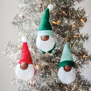 3 Pack Gnomie Ornaments