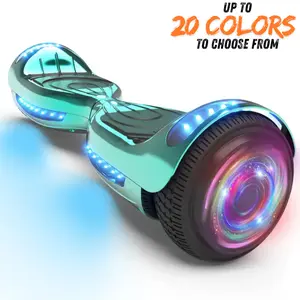 Hover Star Chrome Self-Balance Scooter – 120W Motor, LED Flash Wheels, Wireless Speaker, 9MPH Max Speed, 165lb Capacity