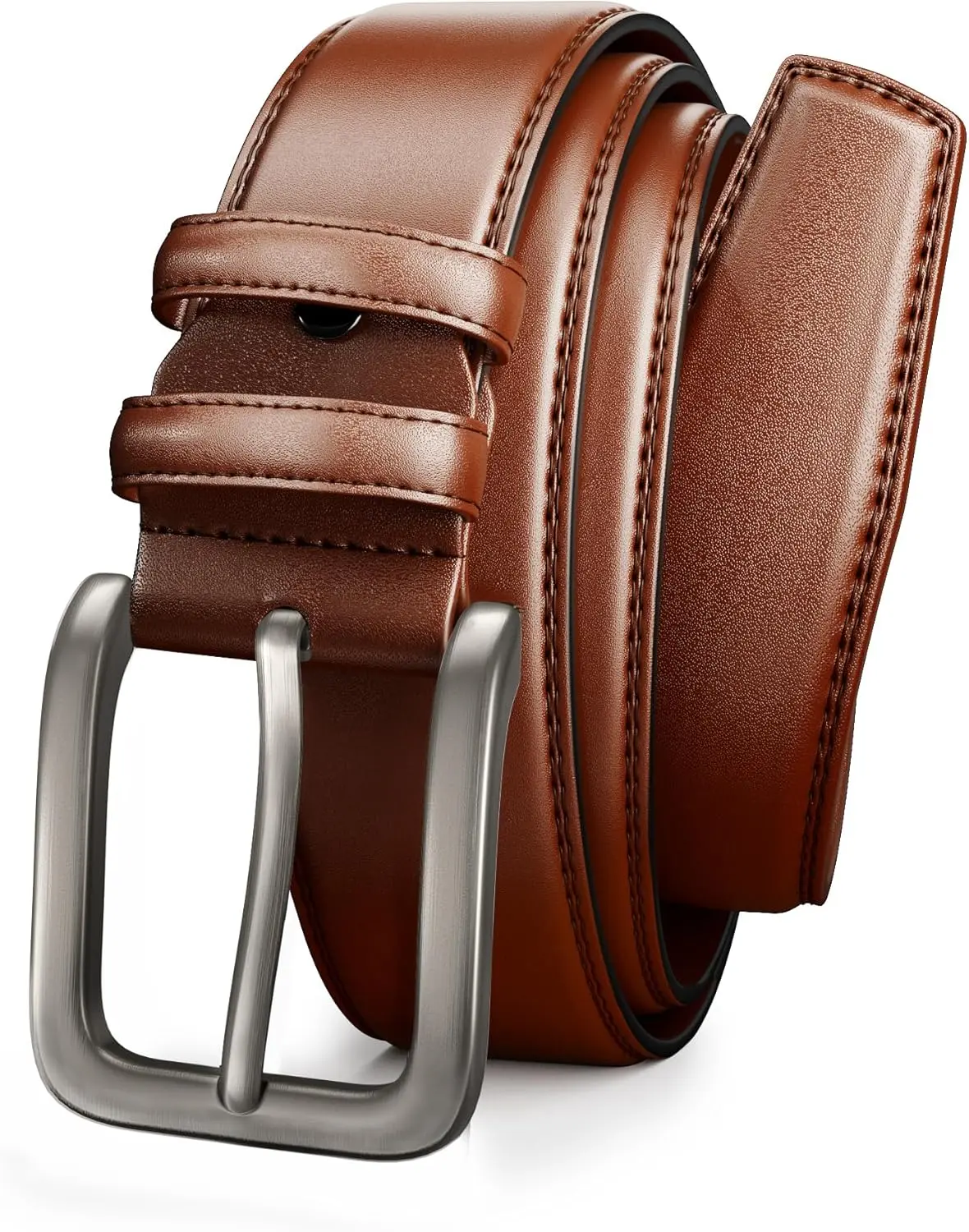 Gray Buckle-tan Belt