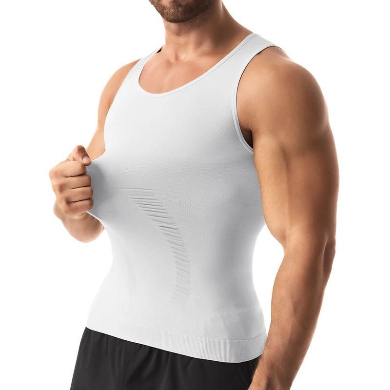 Mens Body Shaper Vest, Gynecomastia Compression Shirts, Tummy Control Sleeveless Undershirts Tummy Control and Body Shaper Tank TopGift