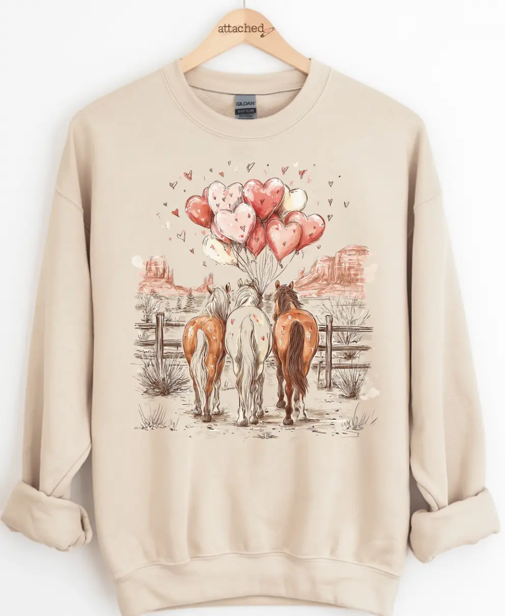 Horse Valentine Graphic Top Horse Valentine Graphic Top