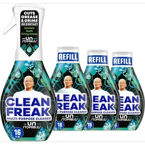Clean Freak Multi Surface Cleaning Spray, Deep Cleaning Mist Starter Kit and Refill Bundle, Unstopables Fresh Scent, 64 fl oz