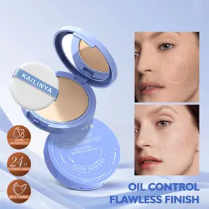 6 Color Oil Control Setting Powder, Matte Smooth Flawless Finish, Waterproof Long-Lasting, Lightweight Invisible, Net Weight: 10g