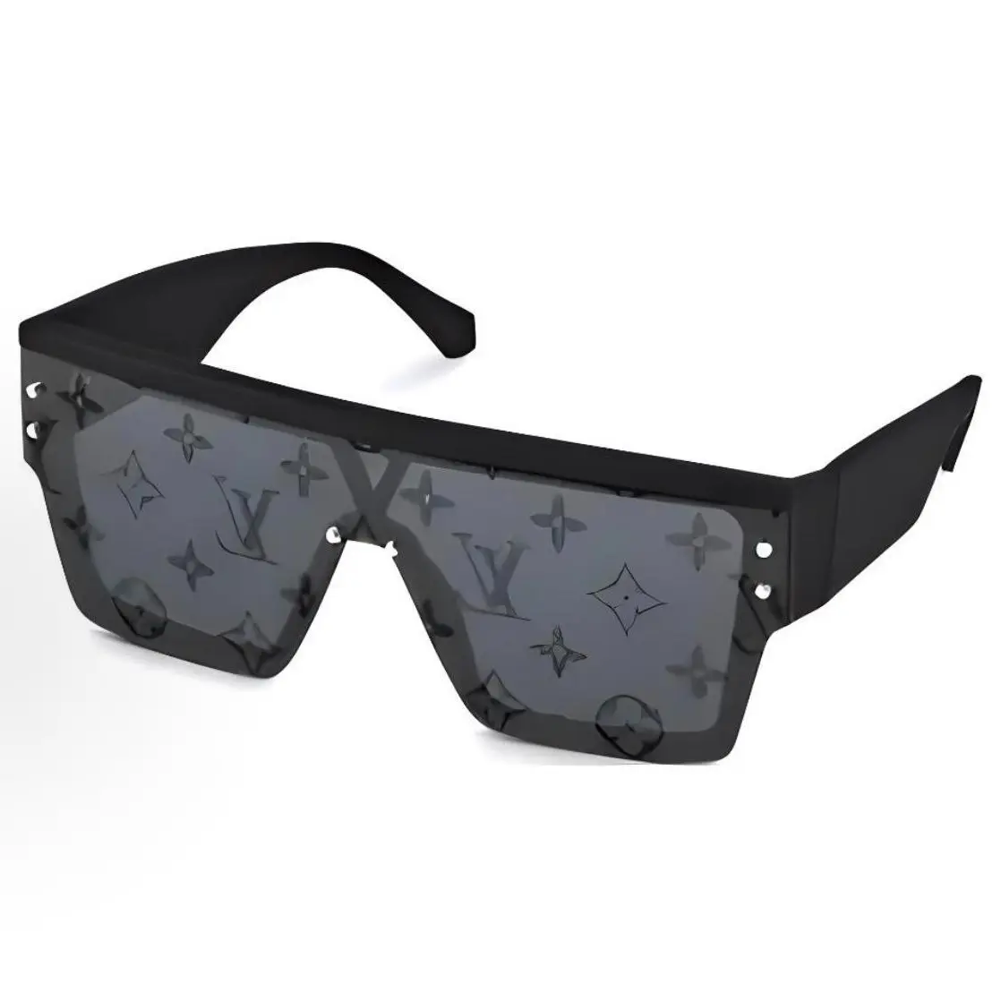 Pre-owned Brand New,LV Black Monogram Visor Sunglasses