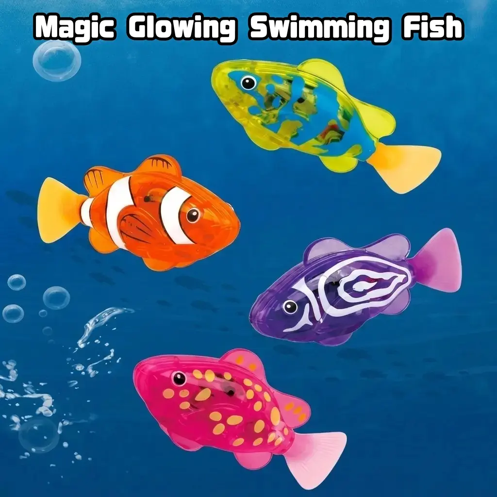 Make Bath Time a Splash! Magic Glowing Swimming Fish - Interactive Water-Activated Robot Toy for Kids, Perfect Gift for Babies & Toddlers Children under 3 years old should use it under the accompaniment of parents