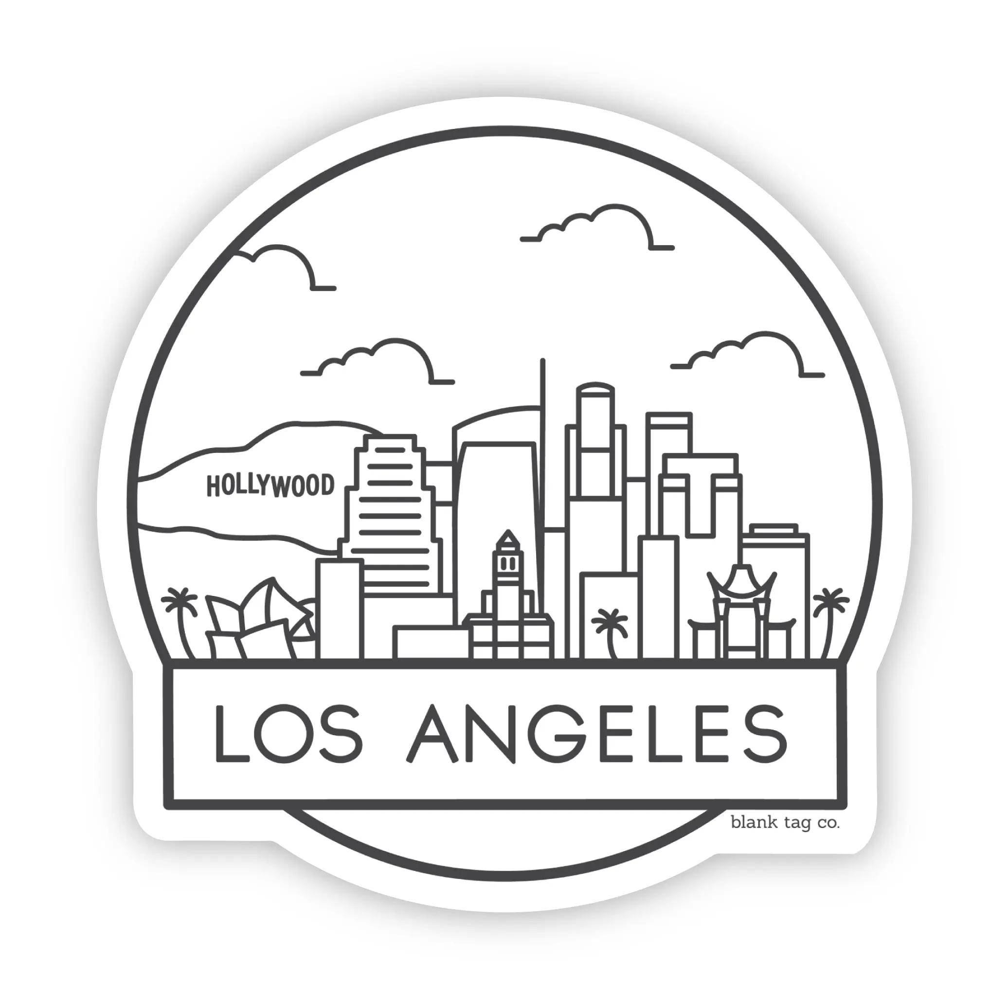 Blank Tag Co.® Waterproof Sticker - Los Angeles Cityscape