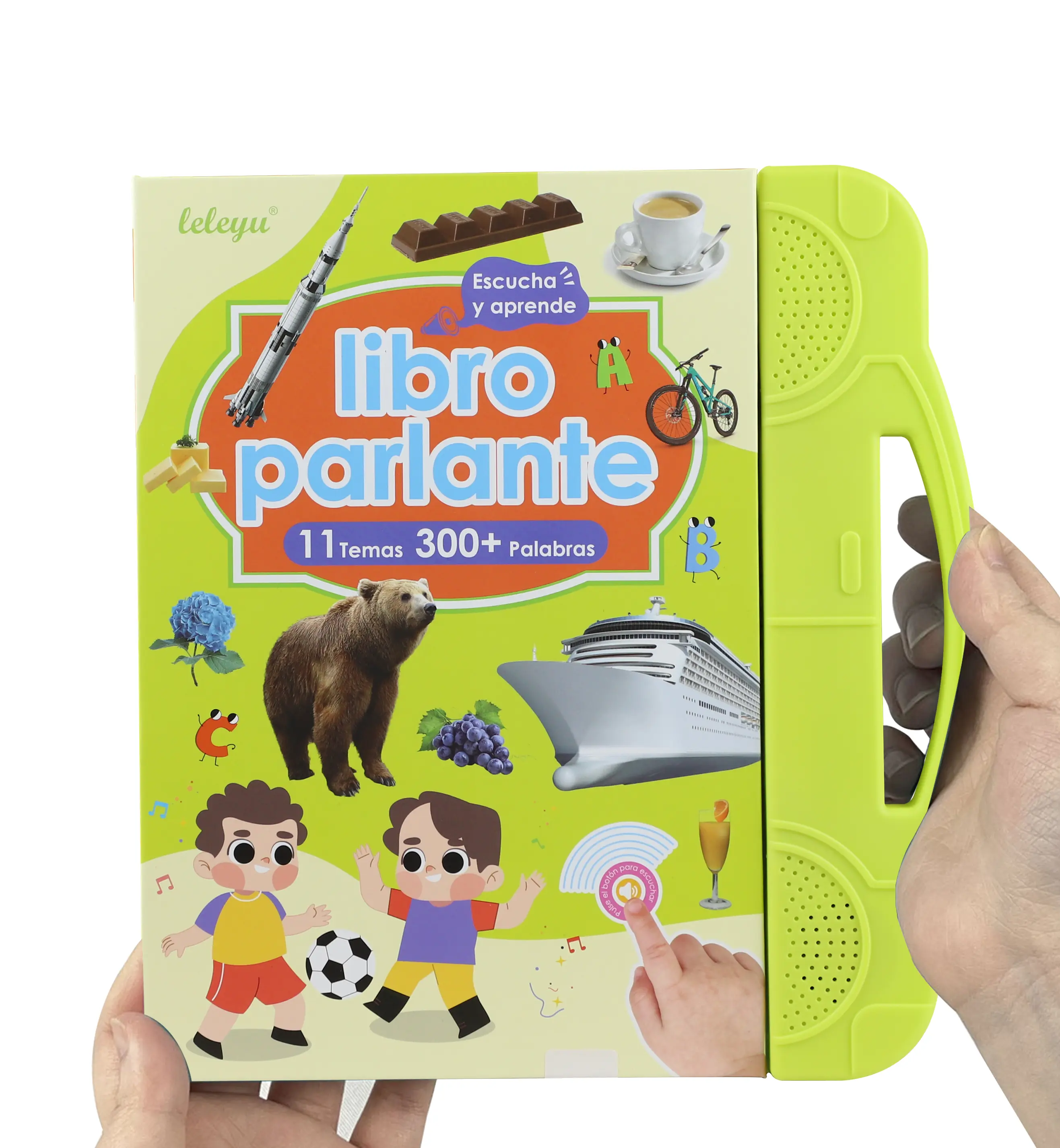 Spanish&English Sound Book for Kids 2 3 4 5 Years Old, 11 themes 300+ Words Audio Talking Book for Toddler, Interactive Toys to Learn Spanish, Bilingual Book Juegos para Niños