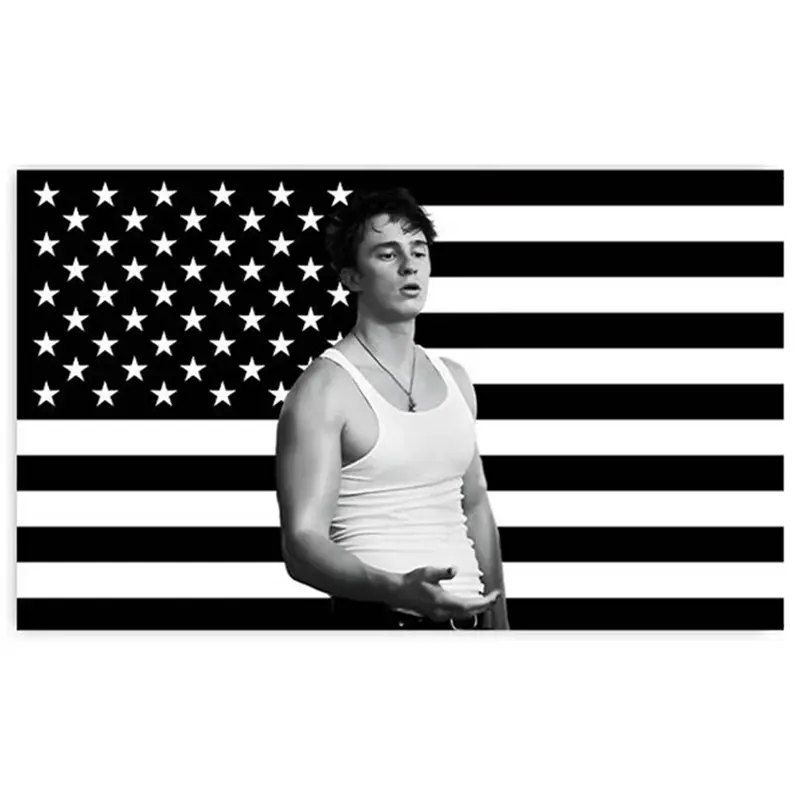 Rafe Cameron Black White US Flag 3x5 Feet Meme Banner Durable Polyester with Metal Grommets for College Dorm Bedroom Man Cave Gift for Fans