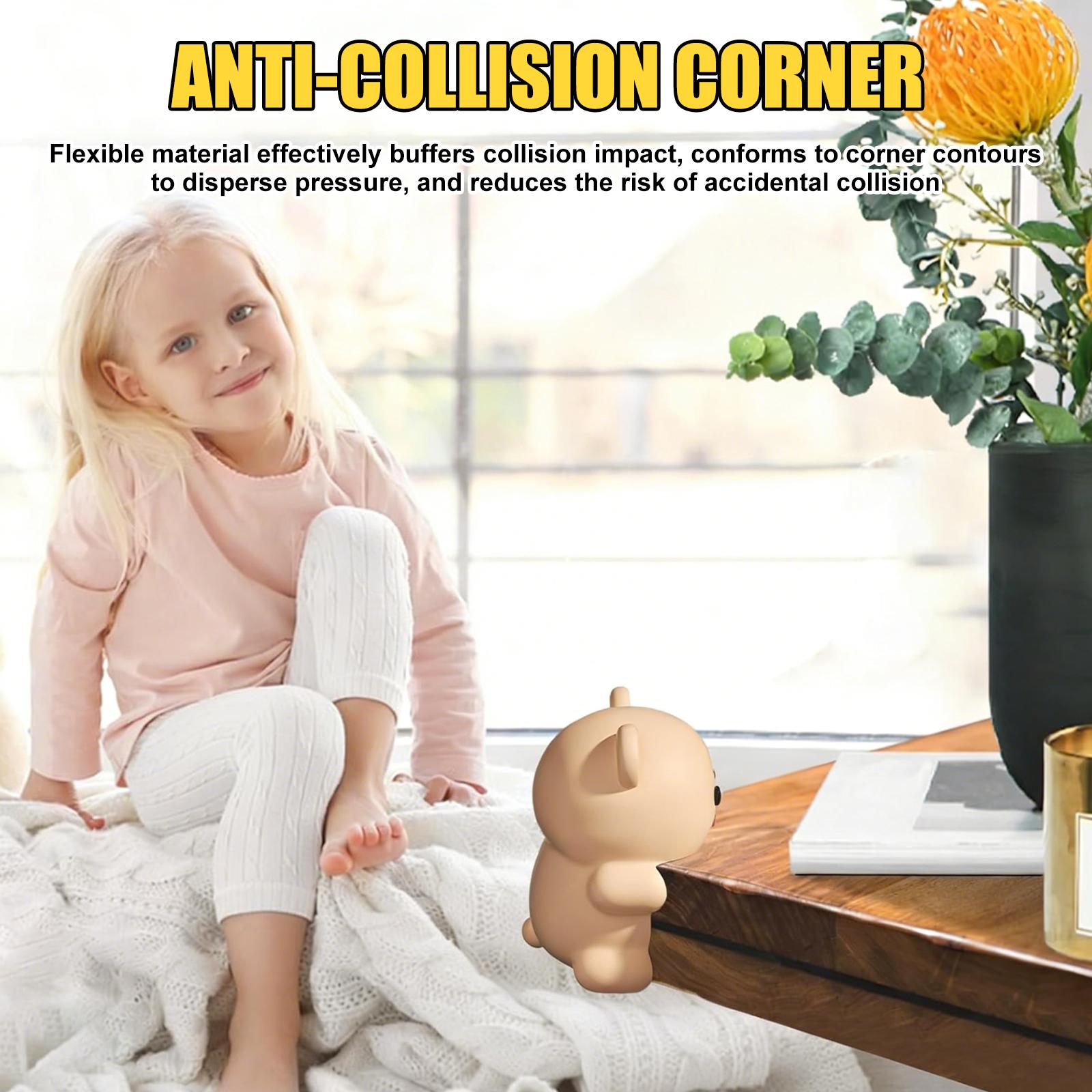 Bear-Shaped Baby Corner Protectors | Super-Thick PVC Cushions That Safeguard Little Ones from Sharp Furniture Edges | Perfect for Coffee Tables, Nightstands, Vanities & Sinks | Childproof Your Home with Cute Bear Style