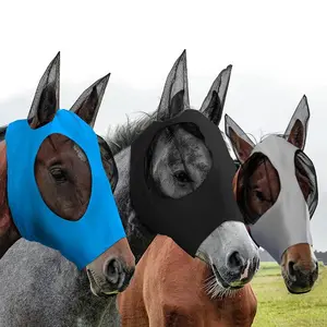 Horse Fly Mask, 1 Count Breathable Mesh Horse Fly Mask, Adjustable Stretch Fit Horse Mask for Riding, Pasture, Training