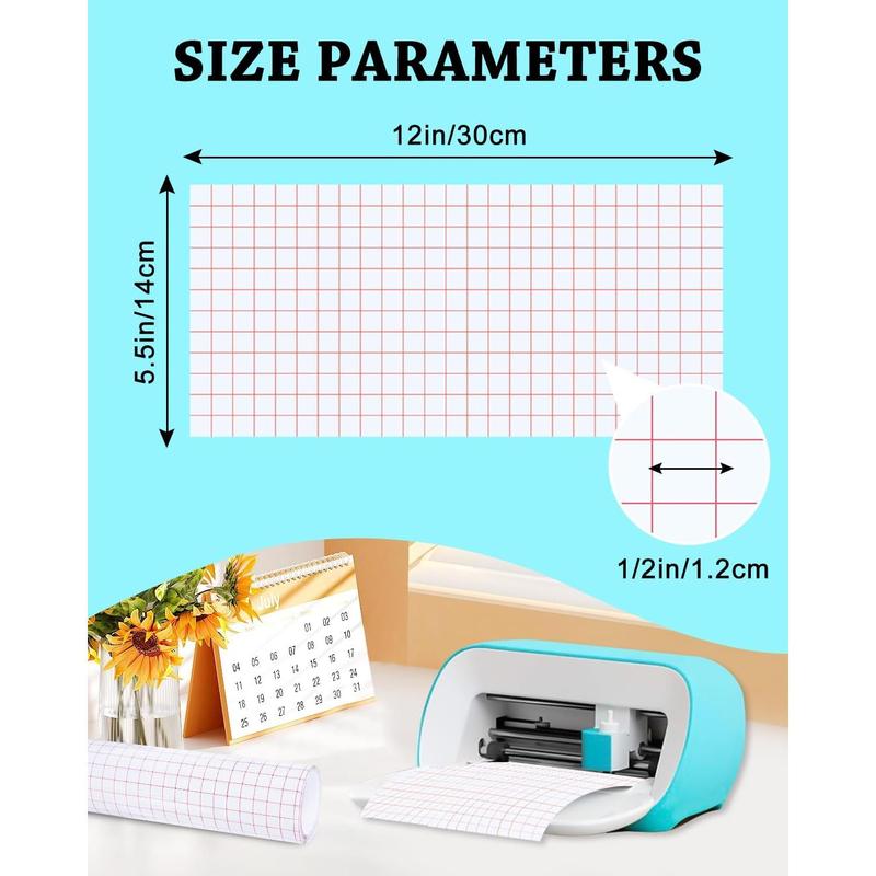 25 Flat Pack Transfer Tape for Vinyl, 5.5x12in Clear Easy Transfer Adhesive Sheet in Medium Tack for Vinyl Projects Compatible with Cricut Joy for Sign Stickers, Window, Wall, Ceramics,